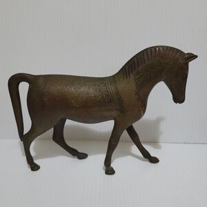 RARE Vintage Antique Bronze Horse Statue, Hand Painted & Detailed Figurine 6 X 9